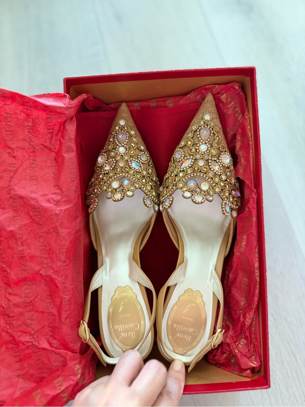Rene Caovilla
VENEZIANA LACE SLINGBACKS 75